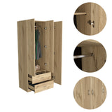 71" Light Oak Manufactured Wood Two Drawer Combo Dresser - Homeroots - Flyclothing LLC