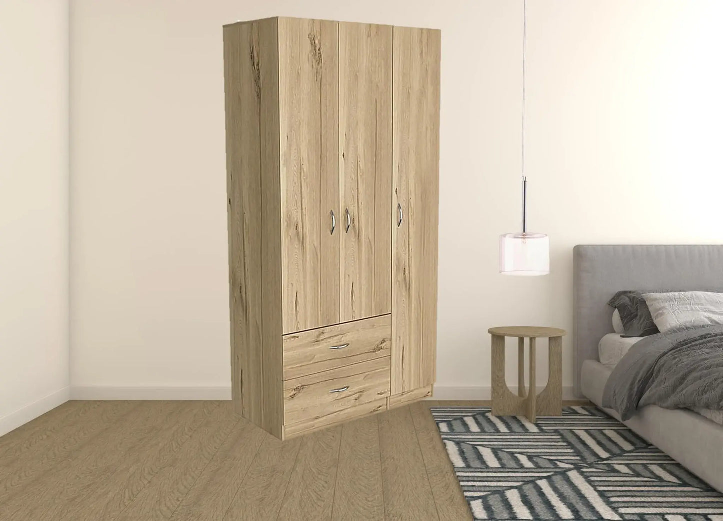 71" Light Oak Manufactured Wood Two Drawer Combo Dresser - Homeroots - Flyclothing LLC