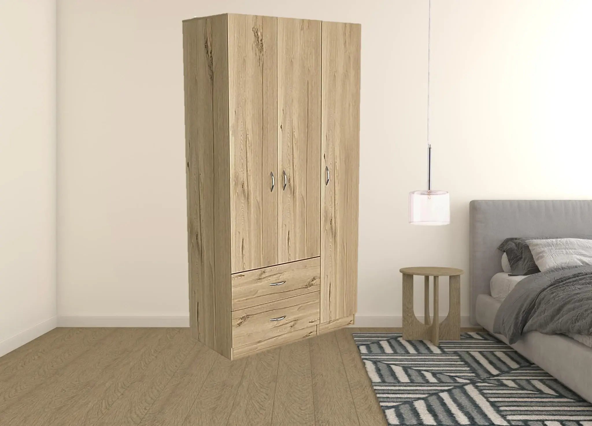 71" Light Oak Manufactured Wood Two Drawer Combo Dresser - Homeroots - Flyclothing LLC