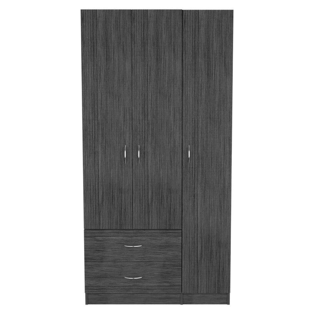 71" Gray Grainy Oak Manufactured Wood Two Drawer Combo Dresser - Homeroots - Flyclothing LLC