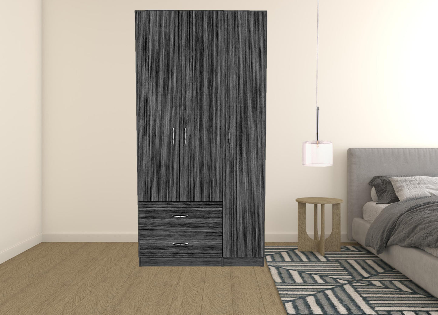 71" Gray Grainy Oak Manufactured Wood Two Drawer Combo Dresser - Homeroots - Flyclothing LLC