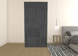 71" Gray Grainy Oak Manufactured Wood Two Drawer Combo Dresser - Homeroots - Flyclothing LLC