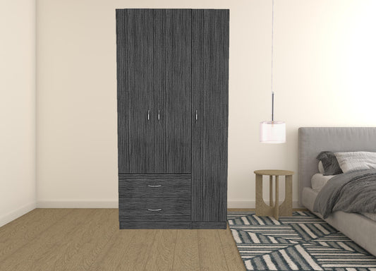 71" Gray Grainy Oak Manufactured Wood Two Drawer Combo Dresser - Homeroots