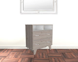 32" Light Grey Manufactured Wood Two Drawer Dresser - Homeroots - Flyclothing LLC