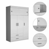 47" White Two Drawer Combo Dresser - Homeroots - Flyclothing LLC
