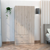 71" Light Gray Manufactured Wood Two Drawer Combo Dresser - Homeroots - Flyclothing LLC