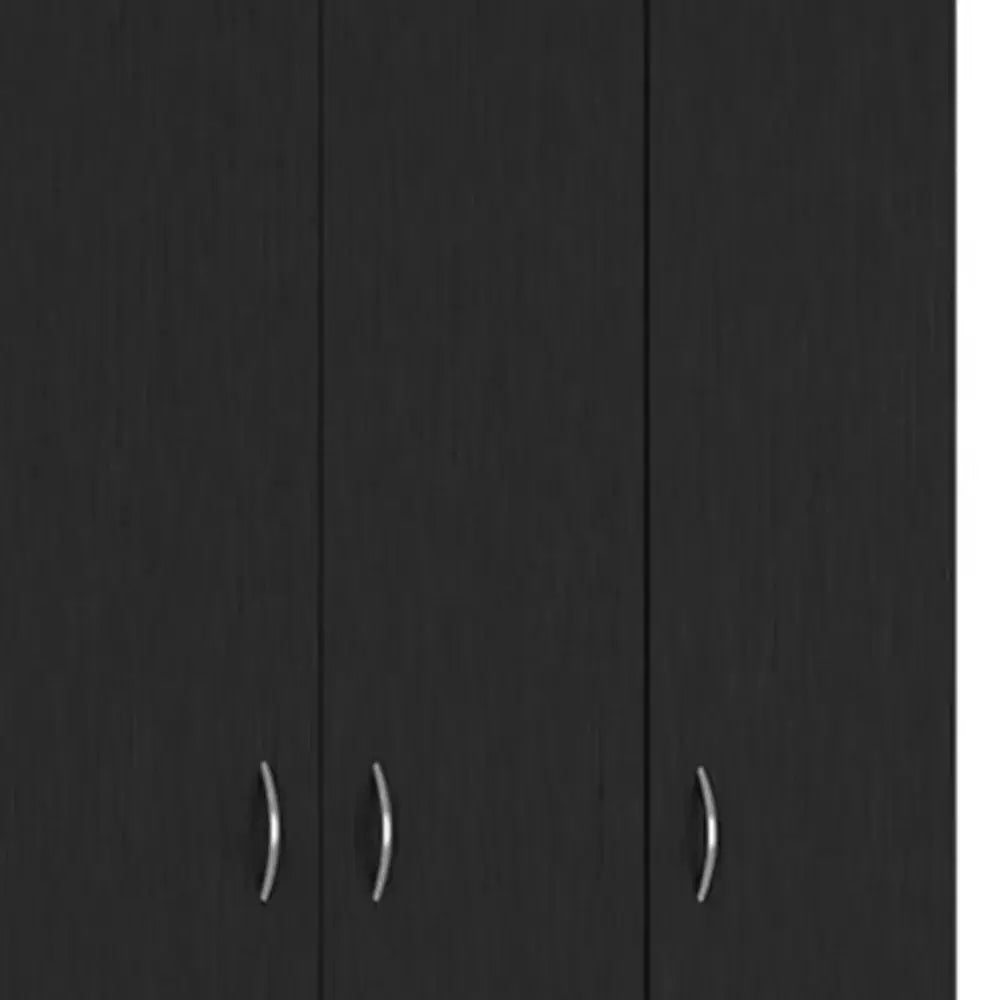 71" Black Manufactured Wood Two Drawer Combo Dresser - Homeroots - Flyclothing LLC