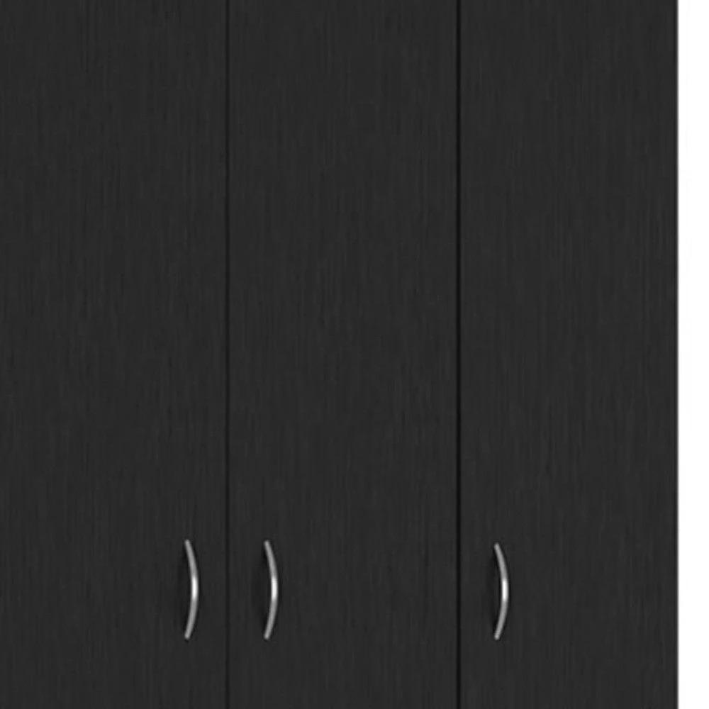 71" Black Manufactured Wood Two Drawer Combo Dresser - Homeroots - Flyclothing LLC