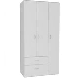 71" White Manufactured Wood Two Drawer Combo Dresser - Homeroots - Flyclothing LLC