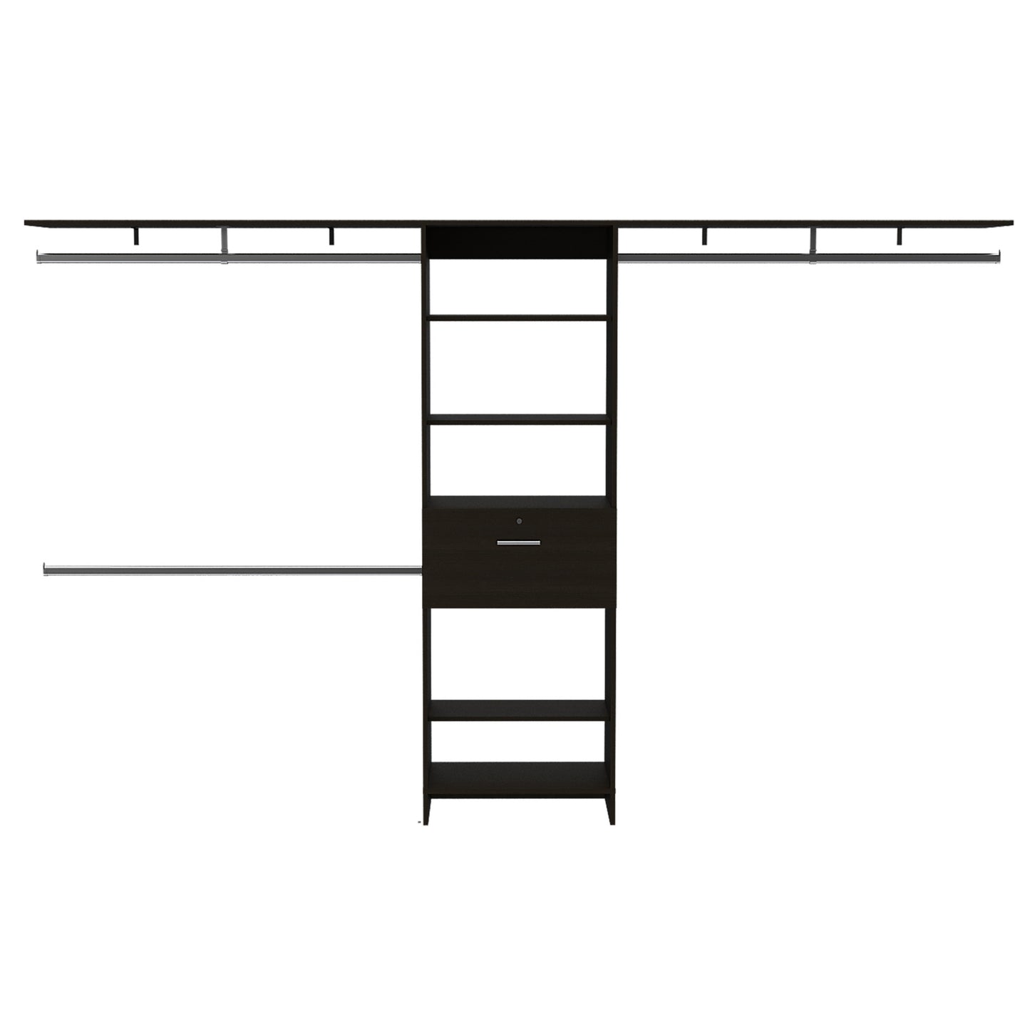 118" Black Manufactured Wood Organizer - Homeroots - Flyclothing LLC