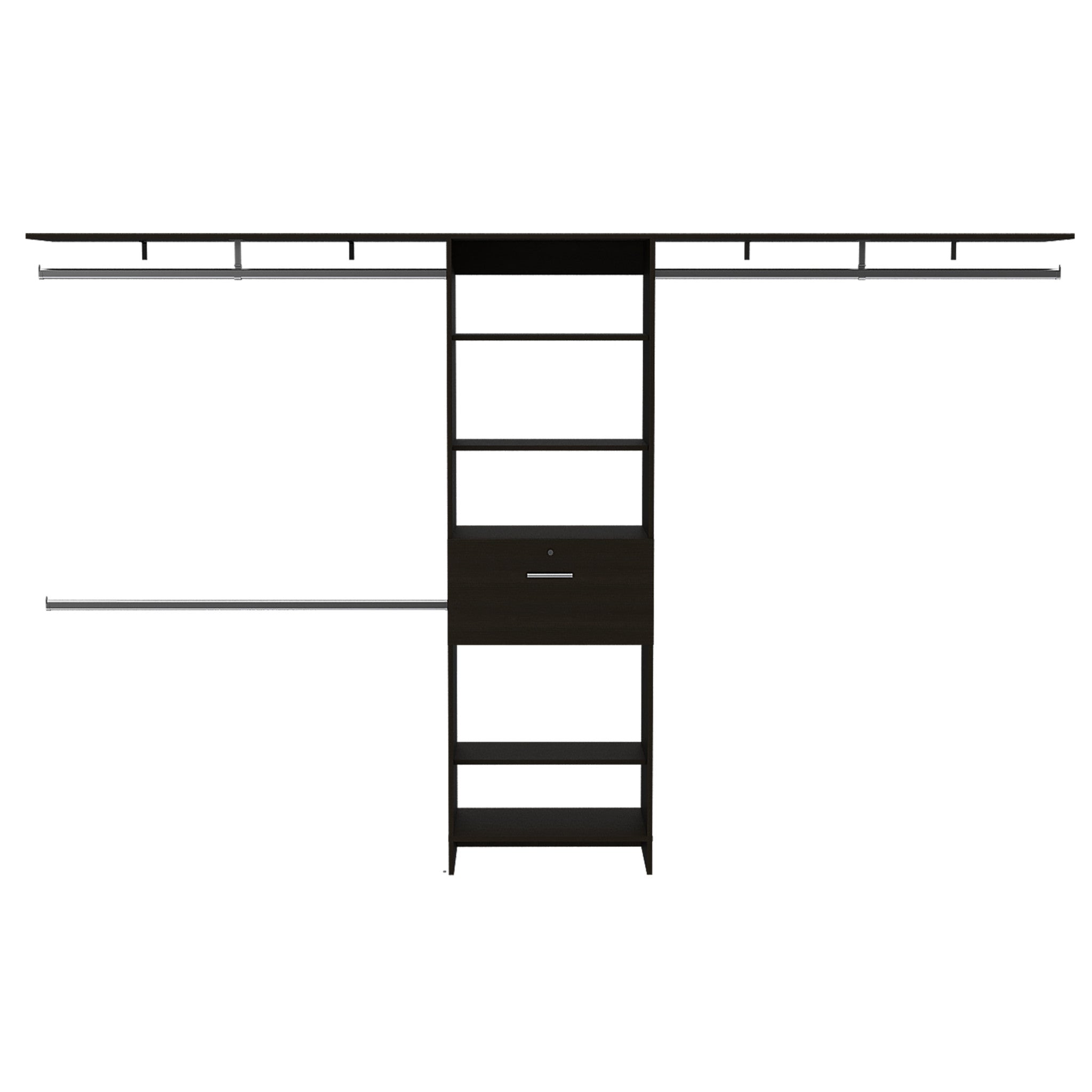 118" Black Manufactured Wood Organizer - Homeroots - Flyclothing LLC