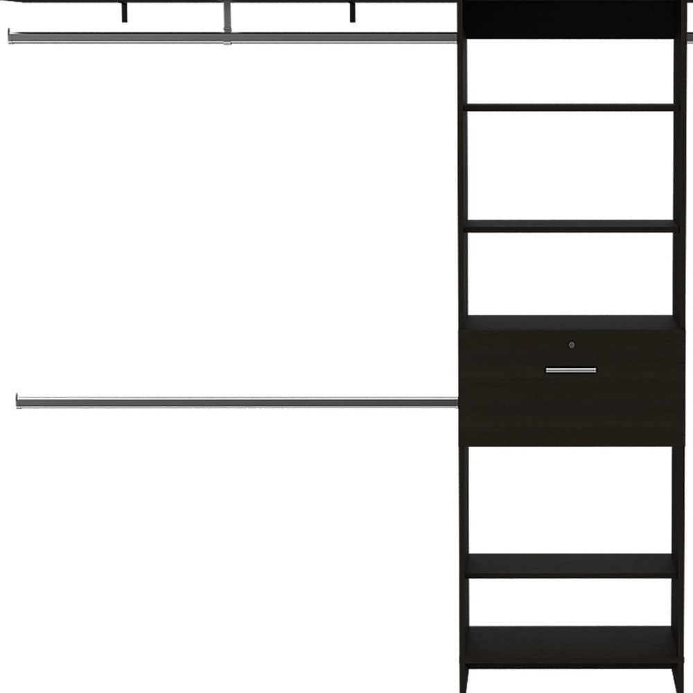 118" Black Manufactured Wood Organizer - Homeroots - Flyclothing LLC