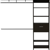118" Black Manufactured Wood Organizer - Homeroots