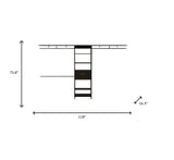 118" Black Manufactured Wood Organizer - Homeroots - Flyclothing LLC