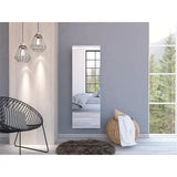 Stylish White Wall Mounted Shoe Rack with Mirror - Homeroots - Flyclothing LLC
