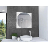 24" Clear Square Framed Bathroom Over Vanity Mirror - Homeroots - Flyclothing LLC