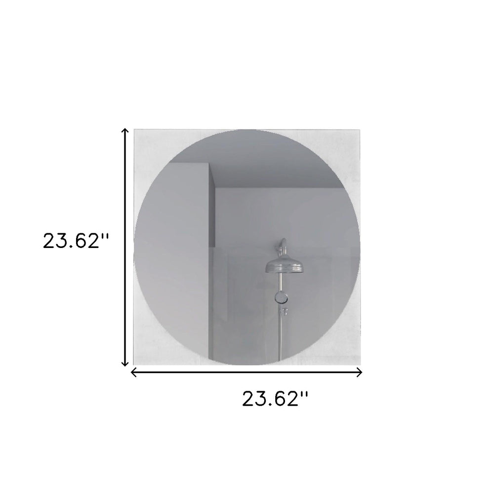 24" Clear Square Framed Bathroom Over Vanity Mirror - Homeroots - Flyclothing LLC