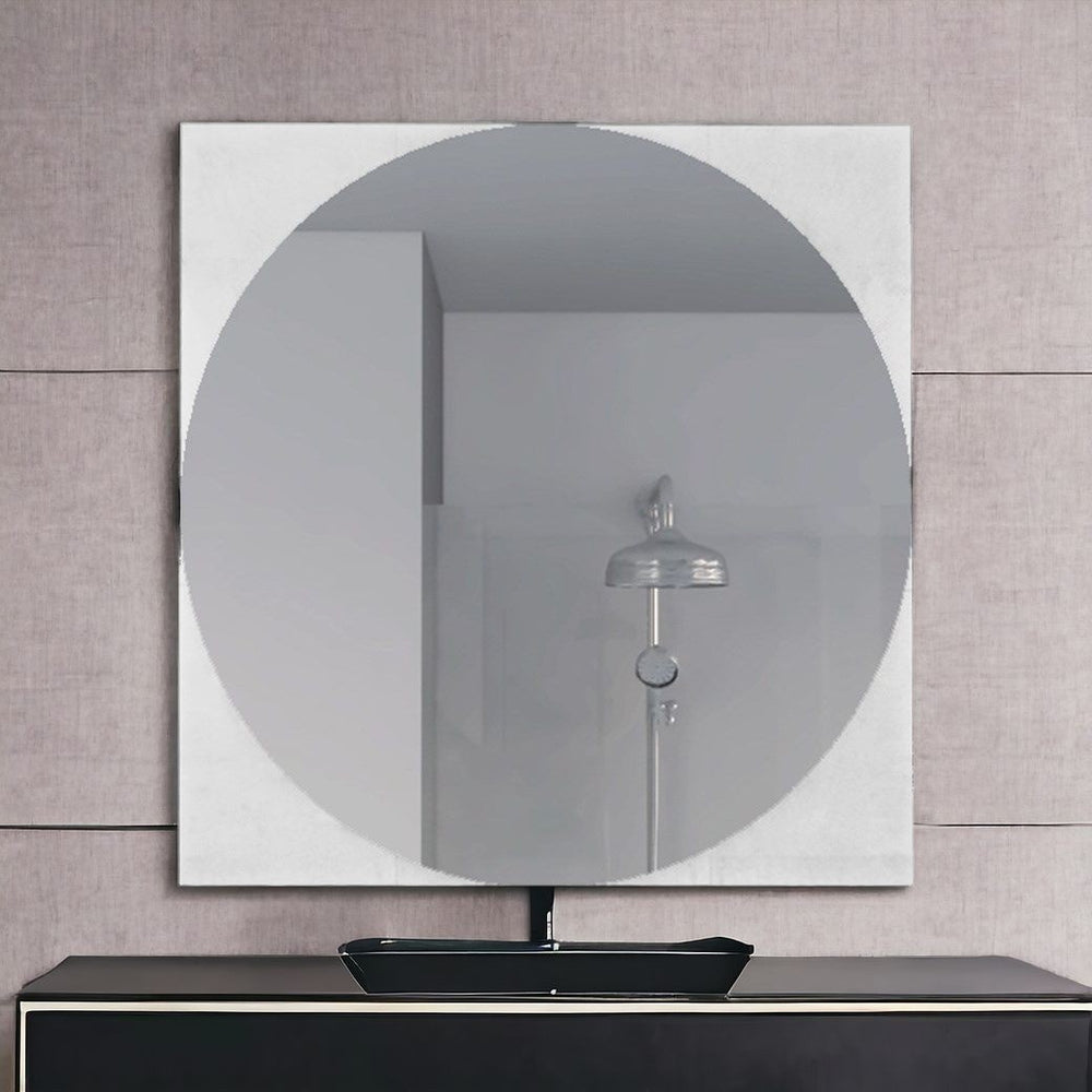 24" Clear Square Framed Bathroom Over Vanity Mirror - Homeroots - Flyclothing LLC