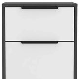 Stylish and Contemporary Smokey Oak and White Bedroom Nightstand - Homeroots - Flyclothing LLC