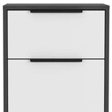 Stylish and Contemporary Smokey Oak and White Bedroom Nightstand - Homeroots - Flyclothing LLC