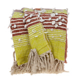 Burnt Orange Woven Wool Solid Color Reversable Throw - Homeroots
