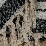 52" X 67" Beige and Black Woven Wool Throw Blanket - Homeroots - Flyclothing LLC