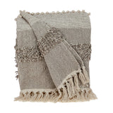 Beige Woven Wool Solid Color Reversable Throw - Homeroots
