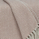 Pink Woven Cotton Solid Color Reversable Throw - Homeroots - Flyclothing LLC