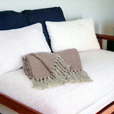 Pink Woven Cotton Solid Color Reversable Throw - Homeroots - Flyclothing LLC