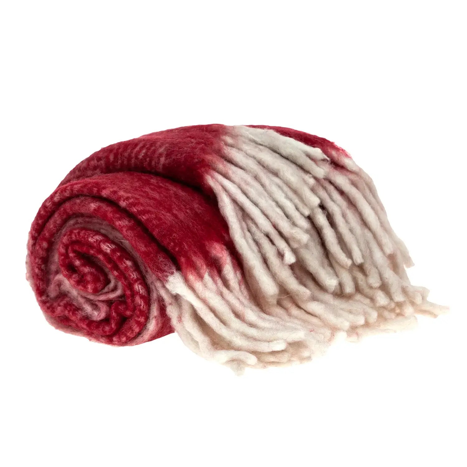 Red Woven Acrylic Solid Color Reversable Throw - Homeroots - Flyclothing LLC