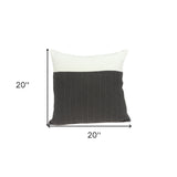 20" Gray Cotton Throw Pillow - Homeroots - Flyclothing LLC
