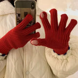 Fingerless Knitted Gloves - Trendsi - Flyclothing LLC