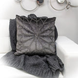20" Gray Cotton Blend Throw Pillow - Homeroots - Flyclothing LLC