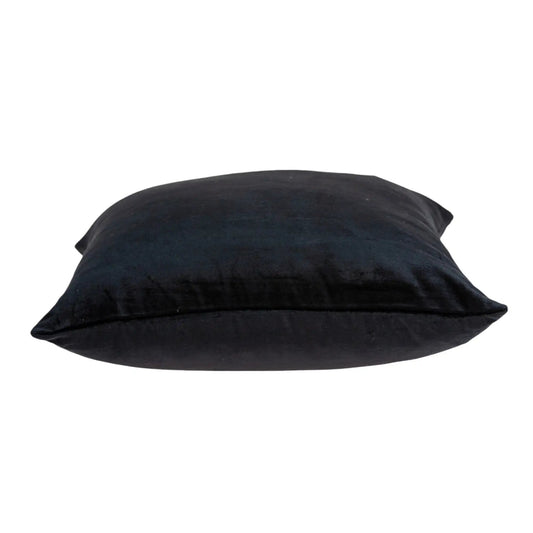22" Black Cotton Blend Throw Pillow - Homeroots