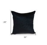 22" Black Cotton Blend Throw Pillow - Homeroots - Flyclothing LLC