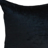22" Black Cotton Blend Throw Pillow - Homeroots