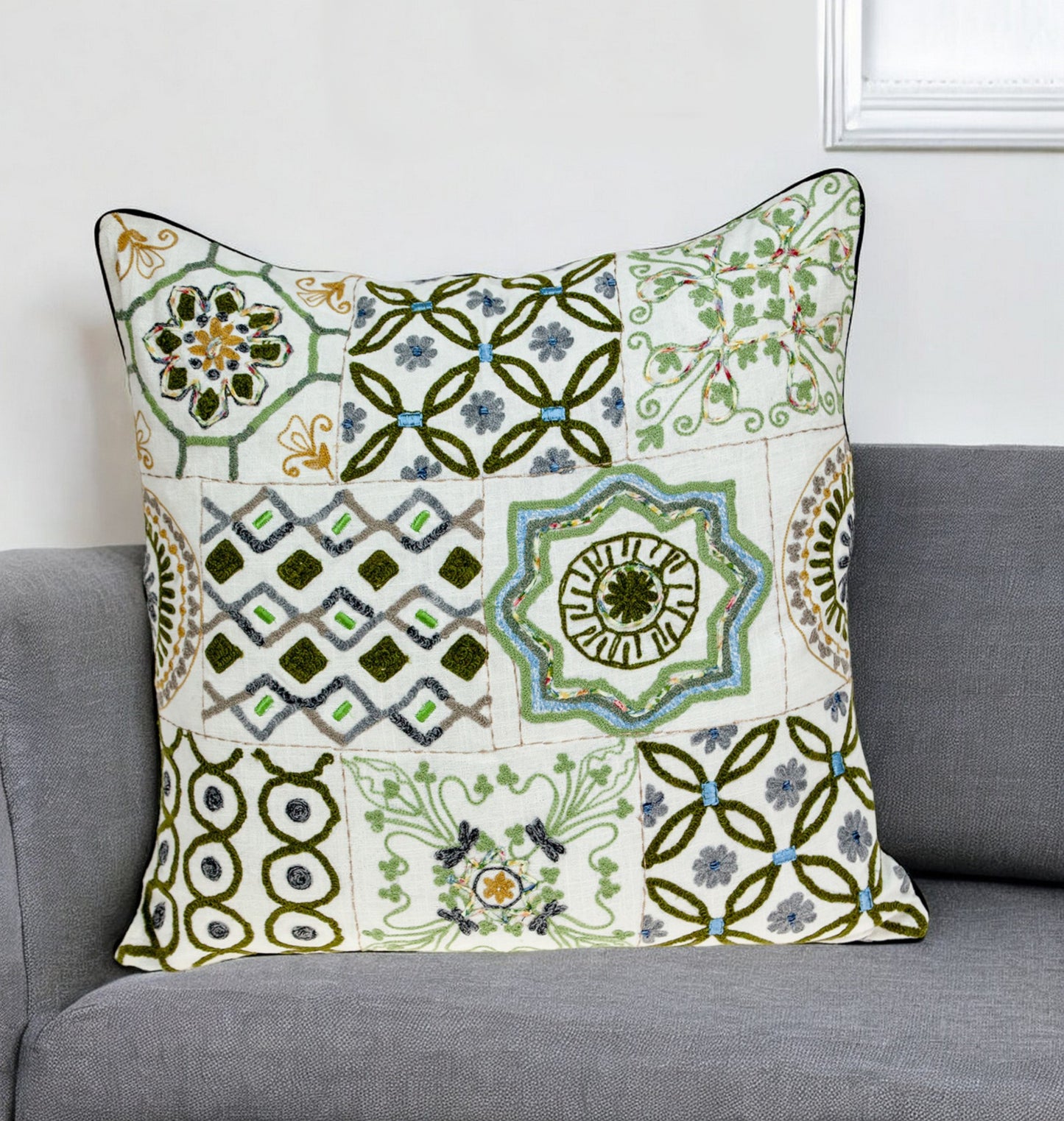 22" Off White Cotton Throw Pillow - Homeroots - Flyclothing LLC