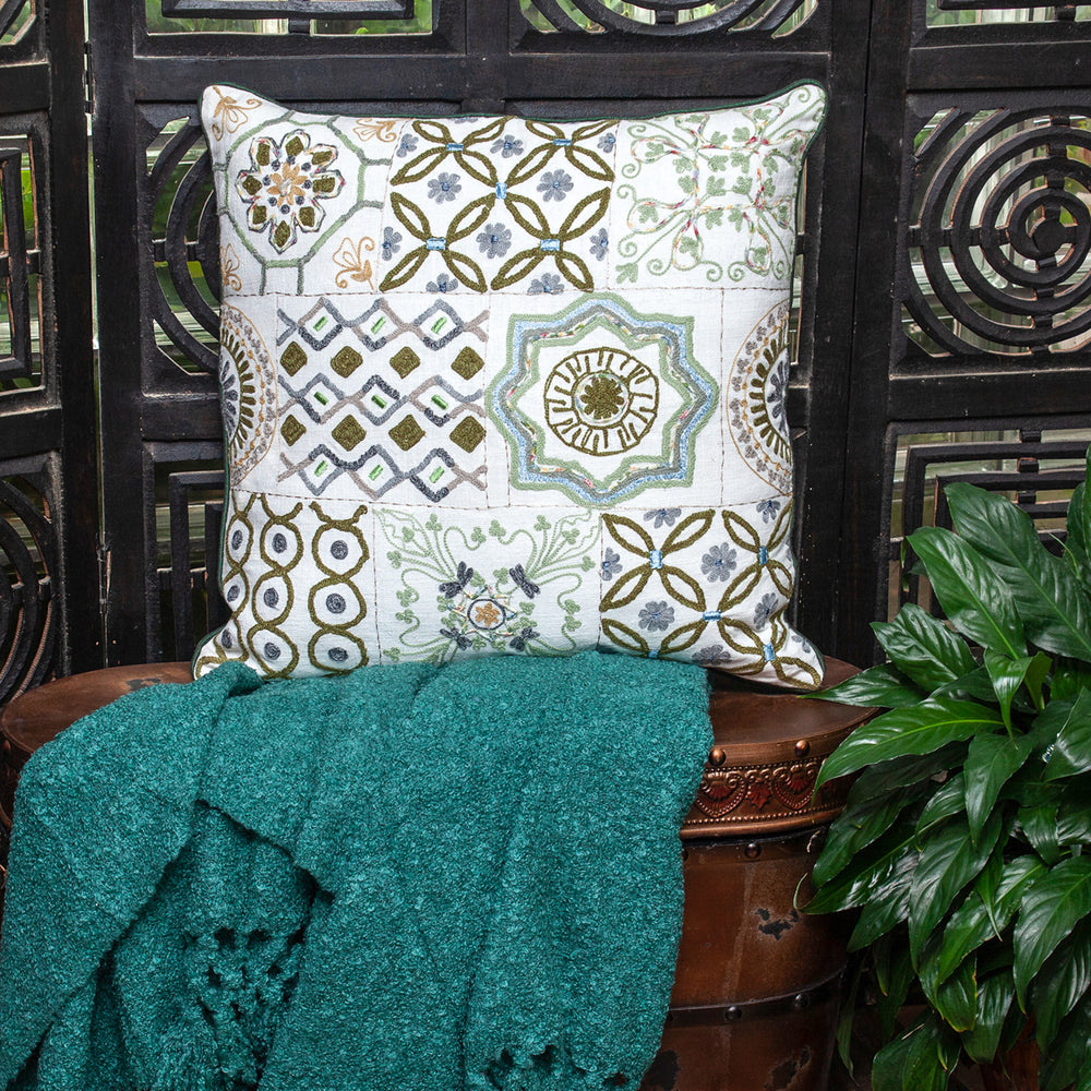 22" Off White Cotton Throw Pillow - Homeroots - Flyclothing LLC