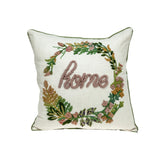 18" Beige Cotton Throw Pillow - Homeroots