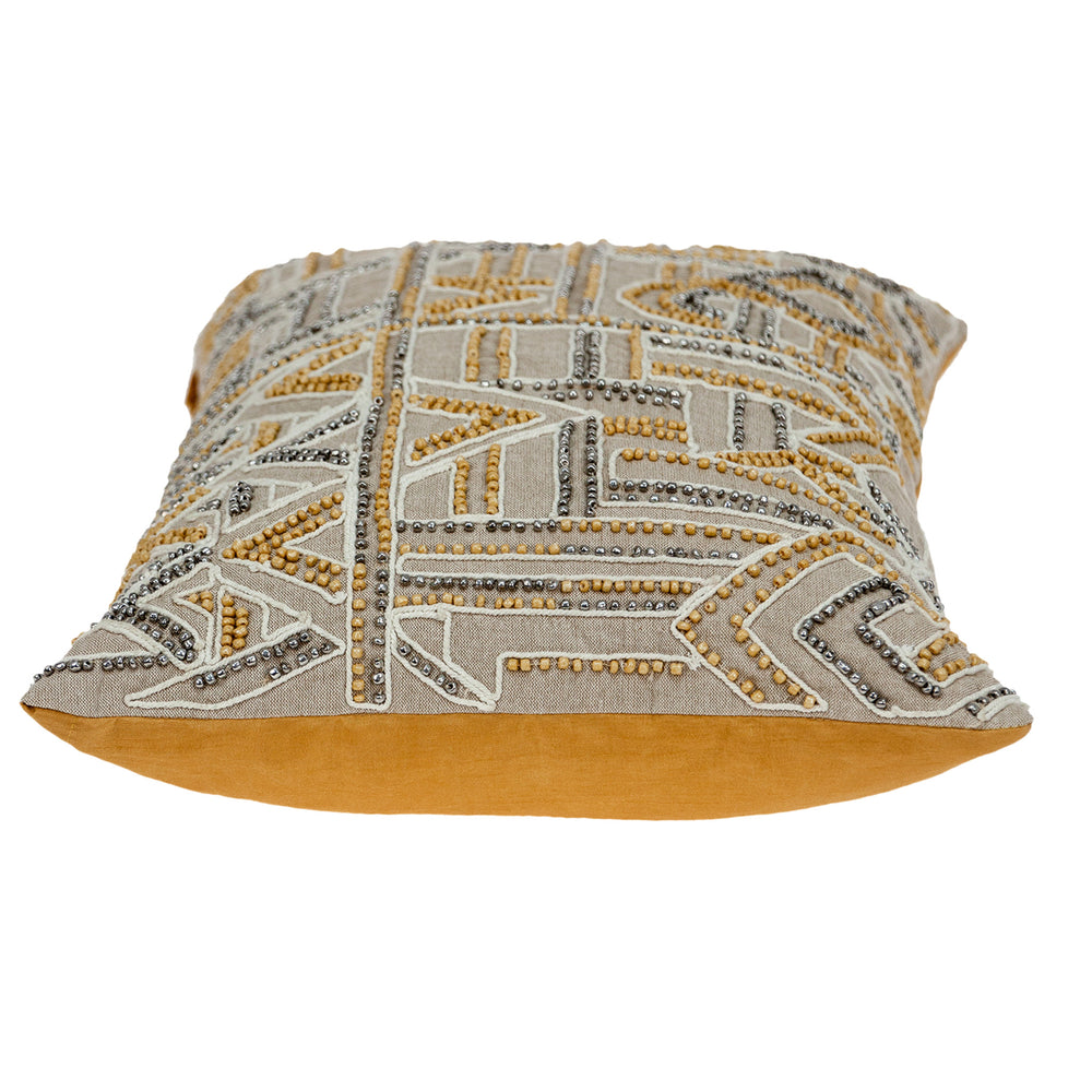 14" X 20" Beige Cotton Throw Pillow - Homeroots - Flyclothing LLC