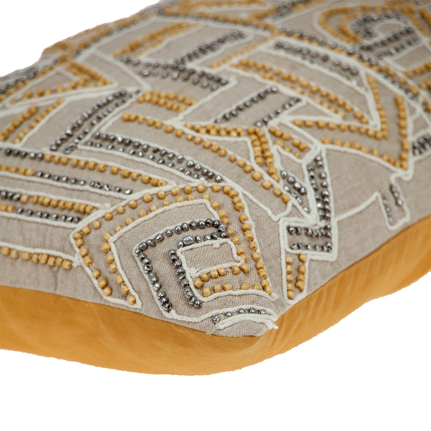 14" X 20" Beige Cotton Throw Pillow - Homeroots - Flyclothing LLC