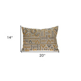 14" X 20" Beige Cotton Throw Pillow - Homeroots - Flyclothing LLC