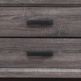 25" Gray Two Drawer Nightstand - Homeroots