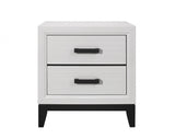 25" White Two Drawer Nightstand - Homeroots - Flyclothing LLC