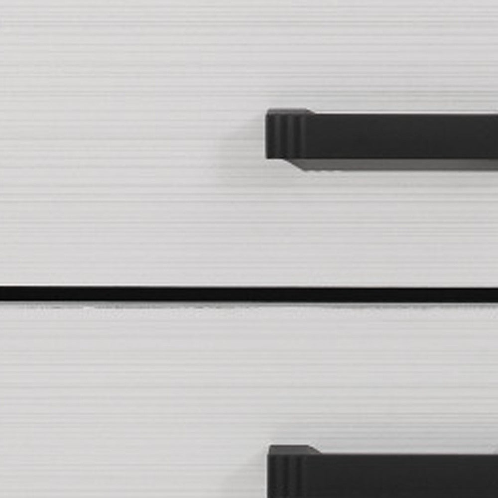 25" White Two Drawer Nightstand - Homeroots - Flyclothing LLC