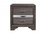 27" Gray Two Drawer Nightstand - Homeroots - Flyclothing LLC