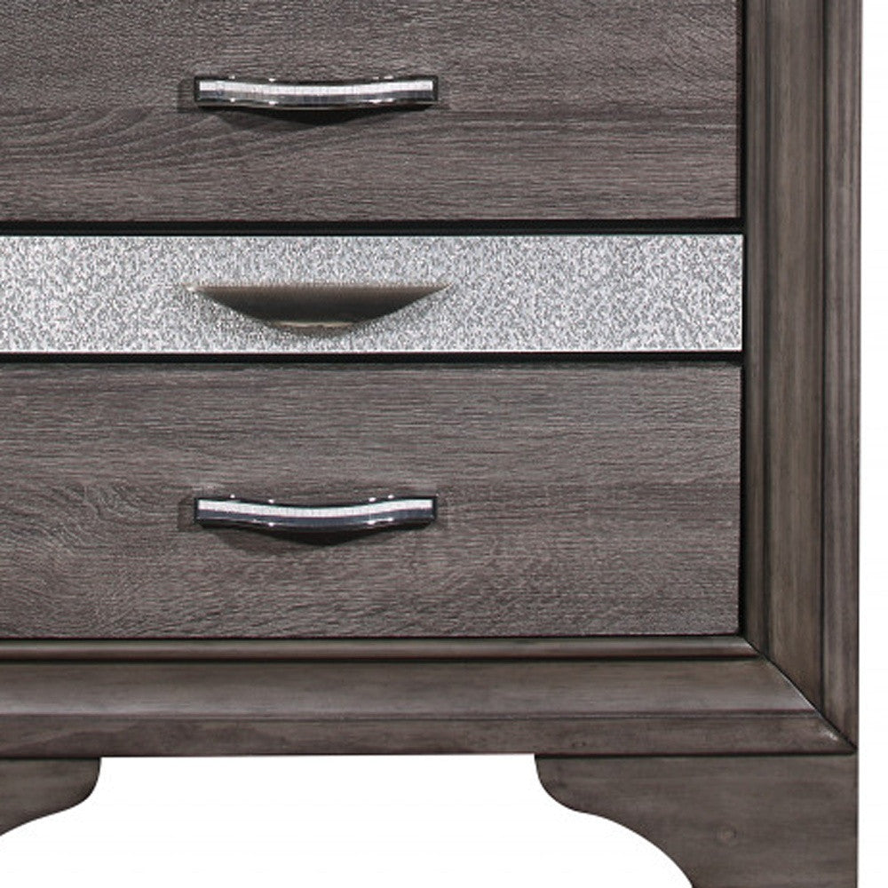 27" Gray Two Drawer Nightstand - Homeroots - Flyclothing LLC