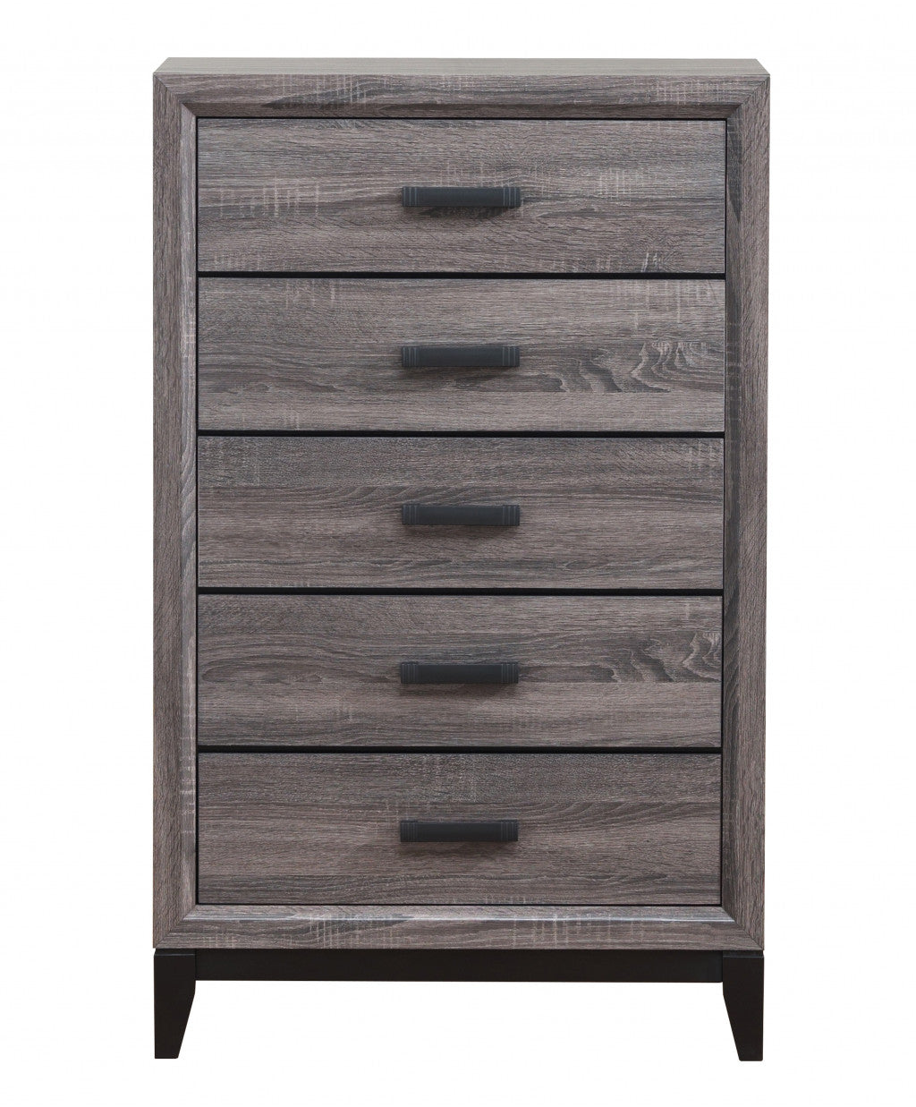 31" Grey Solid Wood Five Drawer Chest - Homeroots - Flyclothing LLC