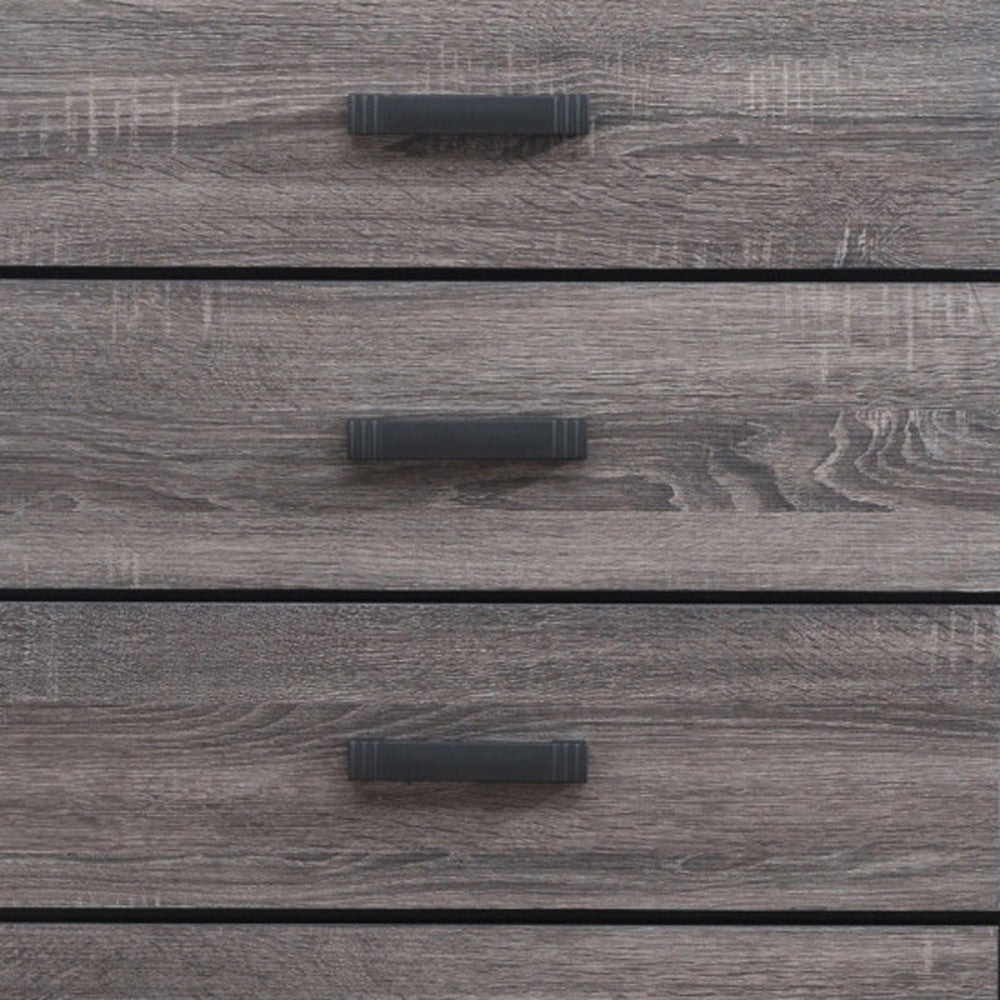 31" Grey Solid Wood Five Drawer Chest - Homeroots - Flyclothing LLC