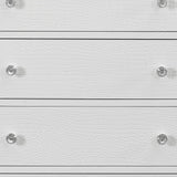 31" Metallic White Solid Wood Five Drawer Chest - Homeroots - Flyclothing LLC